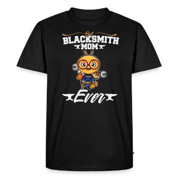 Meilleur forgeron Maman Jamais Travail du Métal Forge Marteau - T-shirt Premium bio Homme - noir - Devant - Nico (187cm)