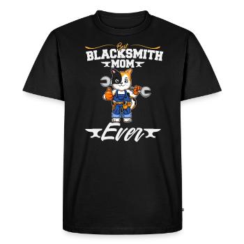 Meilleur forgeron Maman Jamais Travail du Métal Forge Marteau - T-shirt Premium bio Homme - noir - Devant - Nico (187cm)