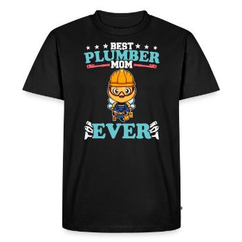 Best Plumber Mom Ever Plumbing Technician Crafts - Men's Premium Organic T-Shirt - black - Front - Nico (187cm)