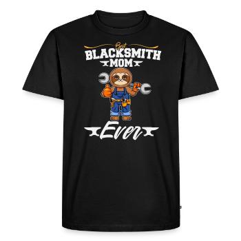 Meilleur forgeron Maman Jamais Travail du Métal Forge Marteau - T-shirt Premium bio Homme - noir - Devant - Nico (187cm)