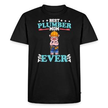 Best Plumber Mom Ever Plumbing Technician Crafts - Men's Premium Organic T-Shirt - black - Front - Nico (187cm)