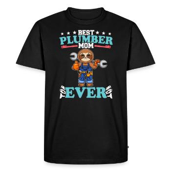 Best Plumber Mom Ever Plumbing Technician Crafts - Men's Premium Organic T-Shirt - black - Front - Nico (187cm)