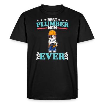 Best Plumber Mom Ever Plumbing Technician Crafts - Men's Premium Organic T-Shirt - black - Front - Nico (187cm)