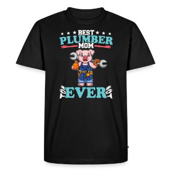Best Plumber Mom Ever Plumbing Technician Crafts - Men's Premium Organic T-Shirt - black - Front - Nico (187cm)