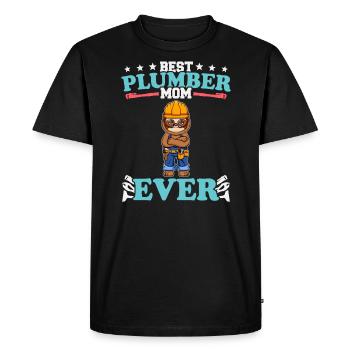 Best Plumber Mom Ever Plumbing Technician Crafts - Men's Premium Organic T-Shirt - black - Front - Nico (187cm)