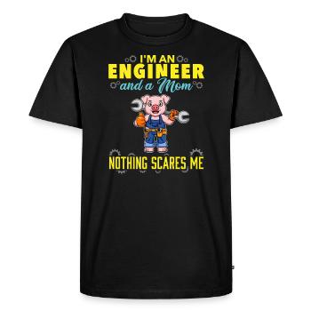 I'm An Engineer And A Mom Nothing Scares Me - Men's Premium Organic T-Shirt - black - Front - Nico (187cm)