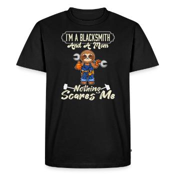 I'm A Blacksmith And A Mom Nothing Scares Me - Men's Premium Organic T-Shirt - black - Front - Nico (187cm)