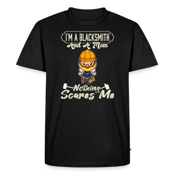 I'm A Blacksmith And A Mom Nothing Scares Me - Men's Premium Organic T-Shirt - black - Front - Nico (187cm)