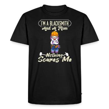 I'm A Blacksmith And A Mom Nothing Scares Me - Men's Premium Organic T-Shirt - black - Front - Nico (187cm)