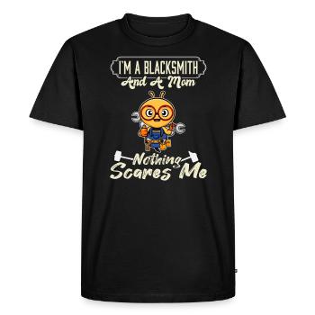 I'm A Blacksmith And A Mom Nothing Scares Me - Men's Premium Organic T-Shirt - black - Front - Nico (187cm)