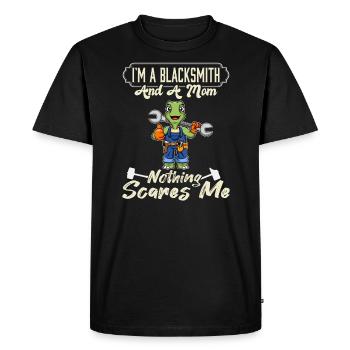 I'm A Blacksmith And A Mom Nothing Scares Me - Men's Premium Organic T-Shirt - black - Front - Nico (187cm)