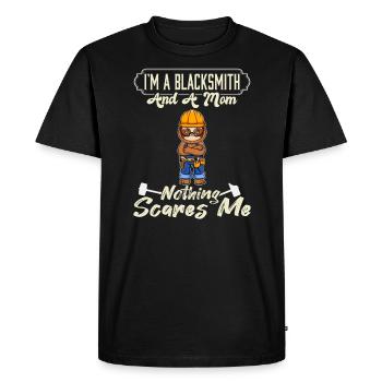 I'm A Blacksmith And A Mom Nothing Scares Me - Men's Premium Organic T-Shirt - black - Front - Nico (187cm)