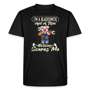 I'm A Blacksmith And A Mom Nothing Scares Me - Men's Premium Organic T-Shirt - black - Front - Nico (187cm)