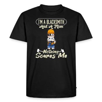 I'm A Blacksmith And A Mom Nothing Scares Me - Men's Premium Organic T-Shirt - black - Front - Nico (187cm)