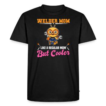 Welder Mom Like A Regualr Mom But Cooler - Men's Premium Organic T-Shirt - black - Front - Nico (187cm)