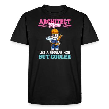 Architecte Maman comme une maman régulière mais plus cool - T-shirt Premium bio Homme - noir - Devant - Nico (187cm)