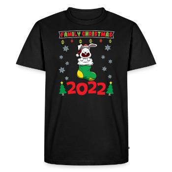 Family Christmas 2022 Funny Matching Xmas Lover - Men's Premium Organic T-Shirt - black - Front - Nico (187cm)