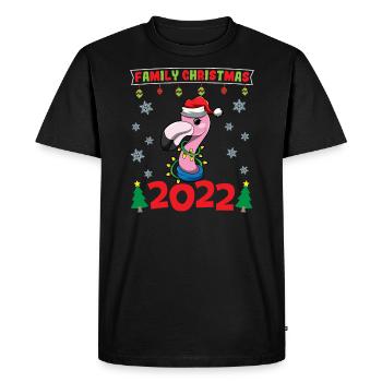 Family Christmas 2022 Funny Matching Xmas Lover - Men's Premium Organic T-Shirt - black - Front - Nico (187cm)