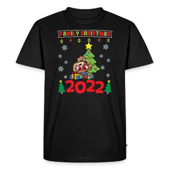 Family Christmas 2022 Funny Matching Xmas Lover - Men's Premium Organic T-Shirt - black - Front - Nico (187cm)