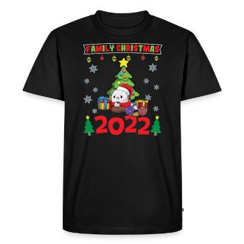 Family Christmas 2022 Funny Matching Xmas Lover - Men's Premium Organic T-Shirt - black - Front - Nico (187cm)