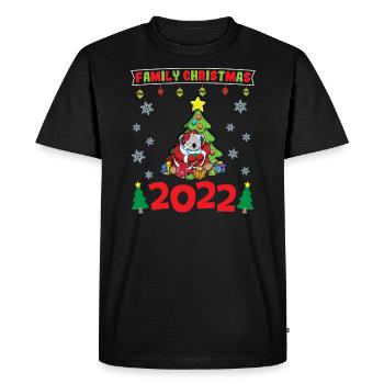 Family Christmas 2022 Funny Matching Xmas Lover - Men's Premium Organic T-Shirt - black - Front - Nico (187cm)