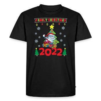 Family Christmas 2022 Funny Matching Xmas Lover - Men's Premium Organic T-Shirt - black - Front - Nico (187cm)