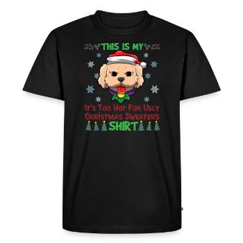 This Is My It's Too Hot For Ugly Christmas Sweater - Men's Premium Organic T-Shirt - black - Front - Nico (187cm)