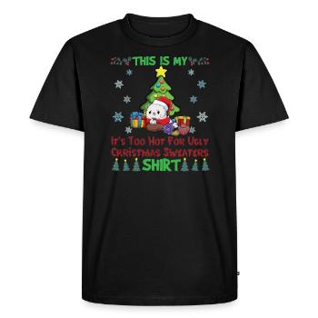 This Is My It's Too Hot For Ugly Christmas Sweater - Men's Premium Organic T-Shirt - black - Front - Nico (187cm)