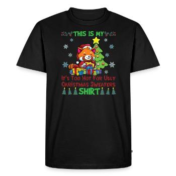 This Is My It's Too Hot For Ugly Christmas Sweater - Men's Premium Organic T-Shirt - black - Front - Nico (187cm)