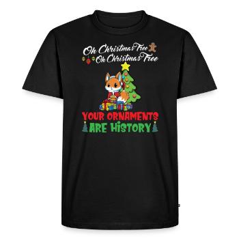 Oh arbre de Noël Vos ornements sont de l’histoire ancienne - T-shirt Premium bio Homme - noir - Devant - Nico (187cm)