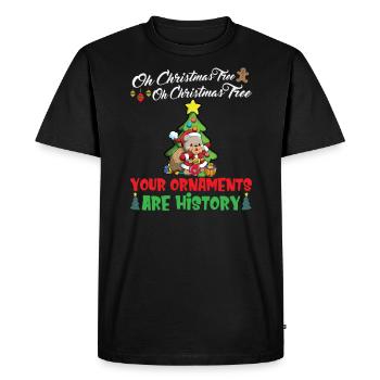 Oh arbre de Noël Vos ornements sont de l’histoire ancienne - T-shirt Premium bio Homme - noir - Devant - Nico (187cm)