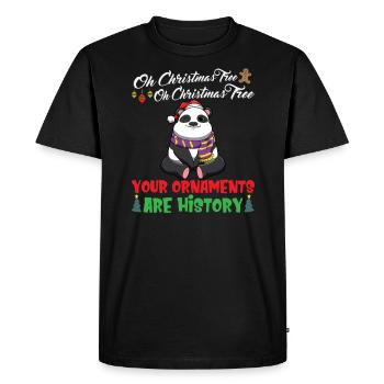 Oh arbre de Noël Vos ornements sont de l’histoire ancienne - T-shirt Premium bio Homme - noir - Devant - Nico (187cm)