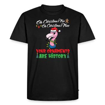 Oh arbre de Noël Vos ornements sont de l’histoire ancienne - T-shirt Premium bio Homme - noir - Devant - Nico (187cm)
