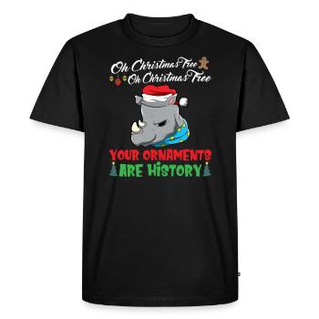 Oh arbre de Noël Vos ornements sont de l’histoire ancienne - T-shirt Premium bio Homme - noir - Devant - Nico (187cm)