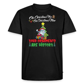 Oh arbre de Noël Vos ornements sont de l’histoire ancienne - T-shirt Premium bio Homme - noir - Devant - Nico (187cm)