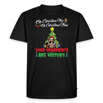 Oh arbre de Noël Vos ornements sont de l’histoire ancienne - T-shirt Premium bio Homme - noir - Devant - Nico (187cm)