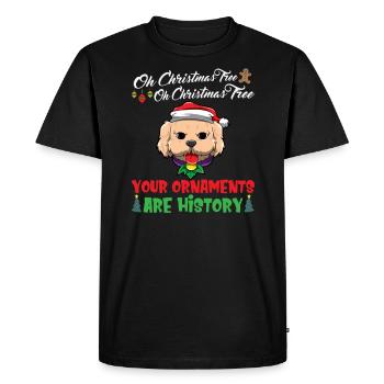 Oh arbre de Noël Vos ornements sont de l’histoire ancienne - T-shirt Premium bio Homme - noir - Devant - Nico (187cm)