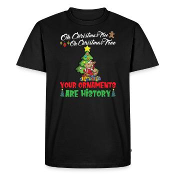 Oh arbre de Noël Vos ornements sont de l’histoire ancienne - T-shirt Premium bio Homme - noir - Devant - Nico (187cm)
