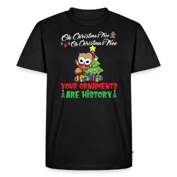 Oh arbre de Noël Vos ornements sont de l’histoire ancienne - T-shirt Premium bio Homme - noir - Devant - Nico (187cm)