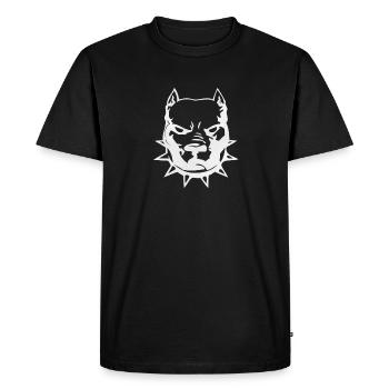 Idée de cadeau de chien de combat Pitbull - T-shirt Premium bio Homme - noir - Devant - Nico (187cm)
