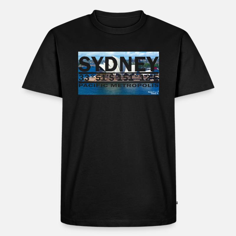 Sydney - Männer Premium Bio T-Shirt - Schwarz
