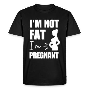Im Not Fat Im Pregnant - Men's Premium Organic T-Shirt - black - Front - Nico (187cm)