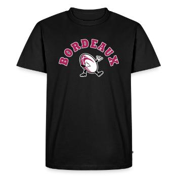 Rugby Bordeaux sport rugby supporter girondins - T-shirt Premium bio Homme - noir - Devant - Nico (187cm)