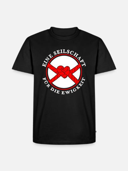Klettern Bergsteiger Felsklettern Seilschaft - Männer Premium Bio T-Shirt - Schwarz