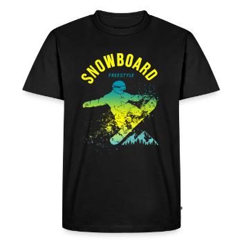 Freestyle Snowboard Sport Mountain Alps - Men's Premium Organic T-Shirt - black - Front - Nico (187cm)