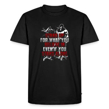 Vouch! La liberté d'expression! Conspiration! patriote - T-shirt Premium bio Homme - noir - Devant - Nico (187cm)