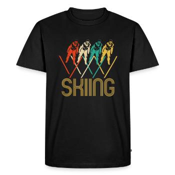 Cadeaux impressionnants rétro de ski d'art de bruit pour des skieurs. - T-shirt Premium bio Homme - noir - Devant - Nico (187cm)