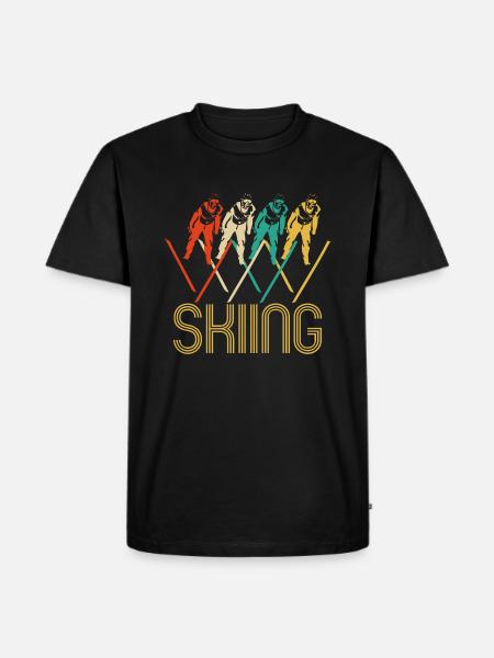 Cadeaux impressionnants rétro de ski d'art de bruit pour des skieurs. - T-shirt Premium bio Homme - noir