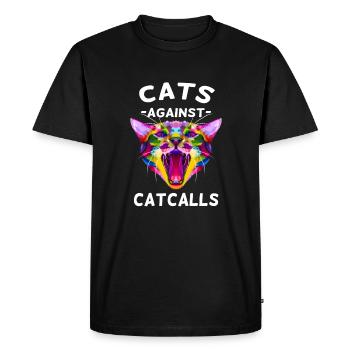 Chats Contre Les Chat - T-shirt Premium bio Homme - noir - Devant - Nico (187cm)