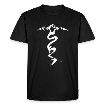 ski ski skiers - Men's Premium Organic T-Shirt - black - Front - Nico (187cm)